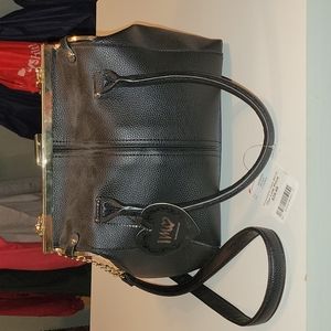 Black and gold purse